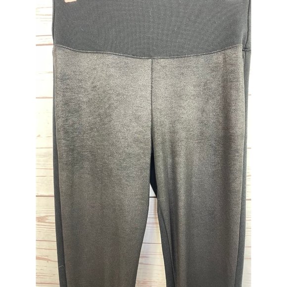 SPANX Assets Faux Leather Front Leggings Black Medium - Picture 2 of 5